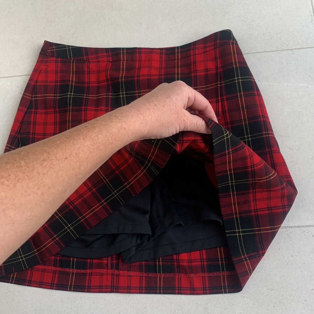 Red and Black Plaid golf skirt EP Pro Size 2 - Picture 3 of 7